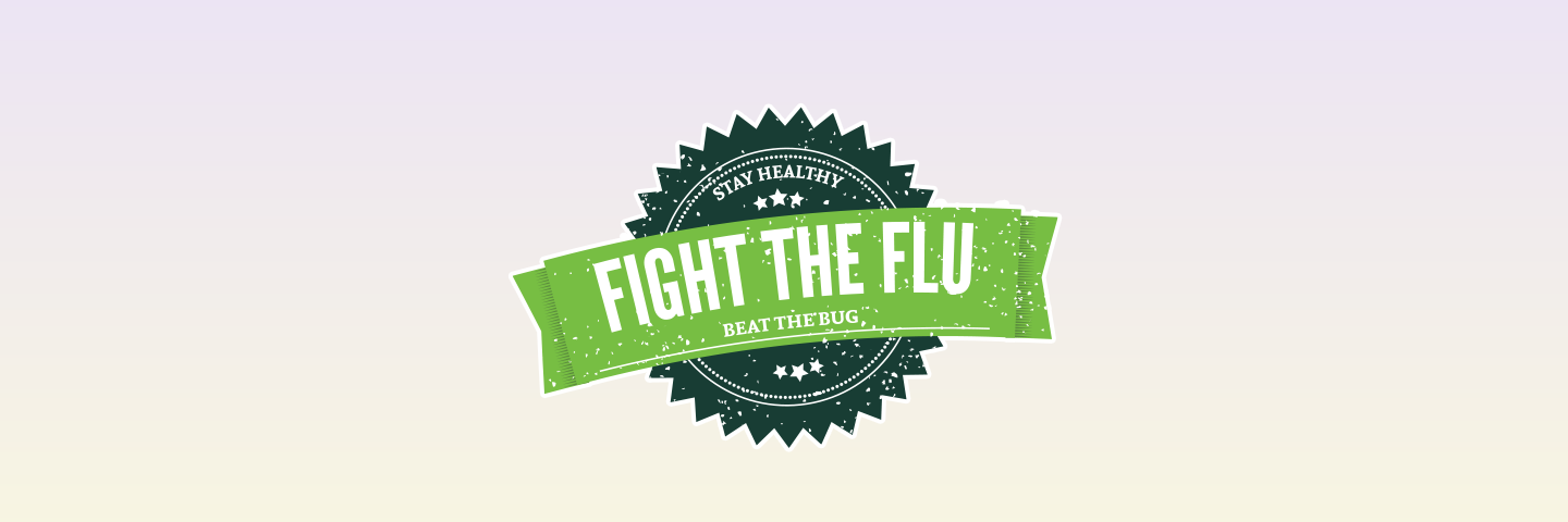 badge saying fight the flu